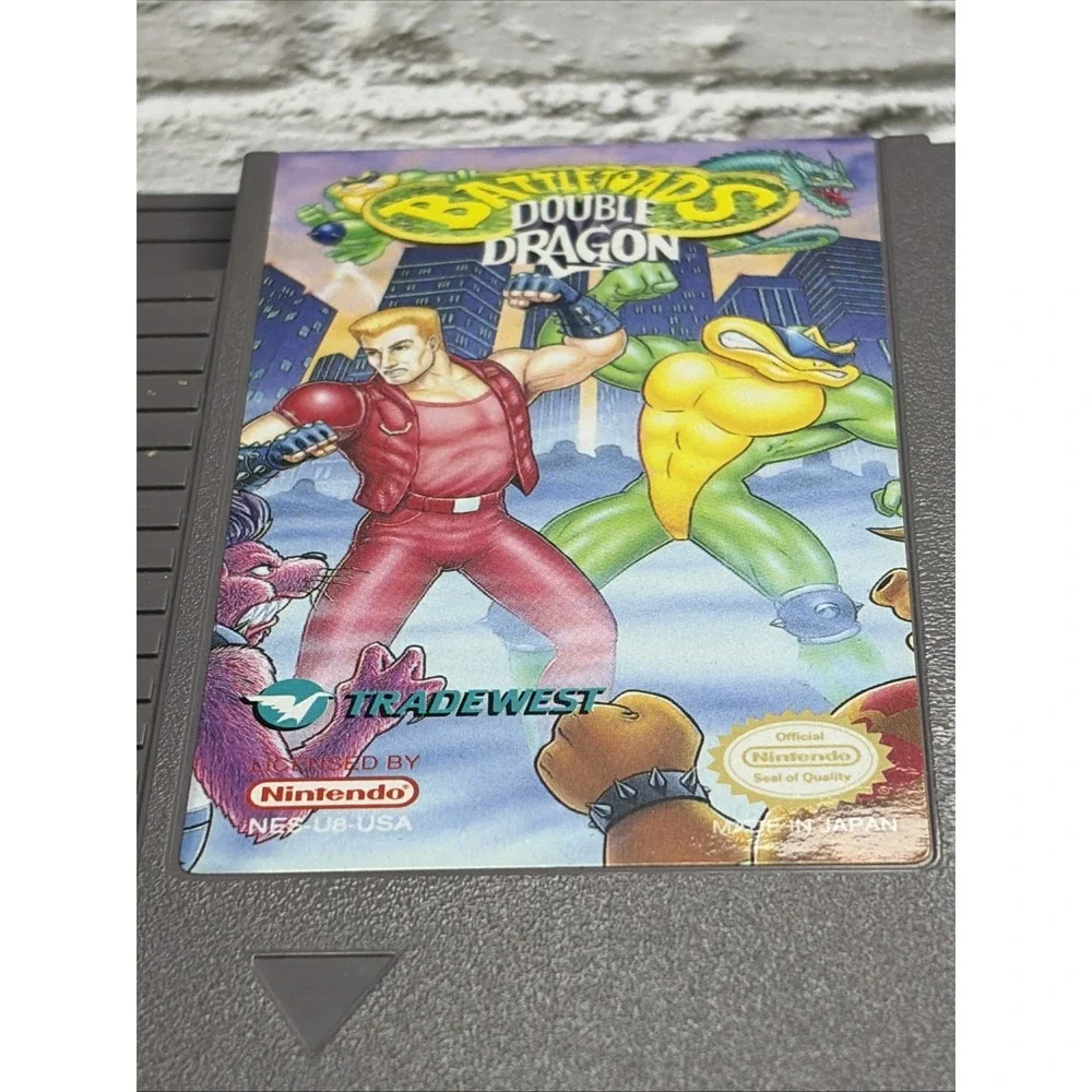 Battletoads & Double Dragon - Authentic Nintendo NES Game - Very Clean - T&W -NM